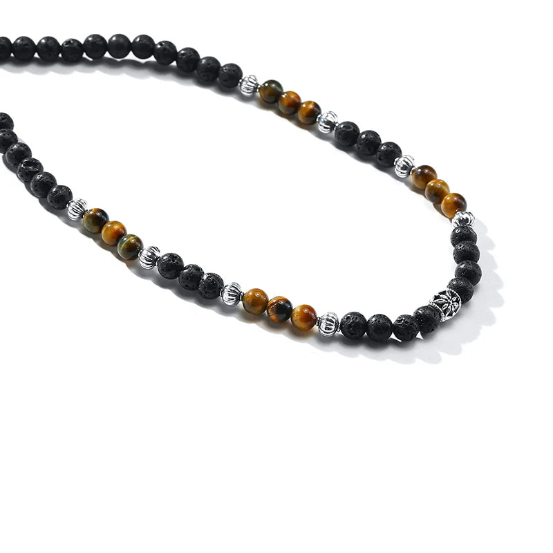 BOHO BEADED NECKLACES FOR MEN ETHNIC NECKLACE MALA NECKLACE TRIBAL NECKLACE SURFER JEWELRY GIFT FOR MEN