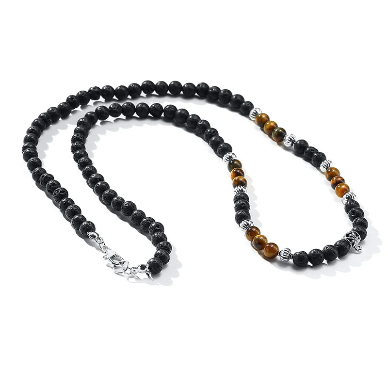 BOHO BEADED NECKLACES FOR MEN ETHNIC NECKLACE MALA NECKLACE TRIBAL NECKLACE SURFER JEWELRY GIFT FOR MEN