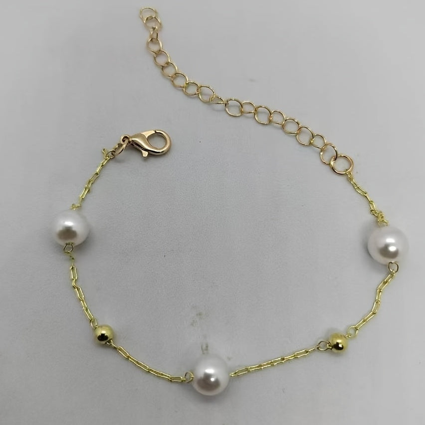 Cool Vintage Faux Pearl Necklace For Women, Golden Necklace, Baroque Jewelry, Gifts