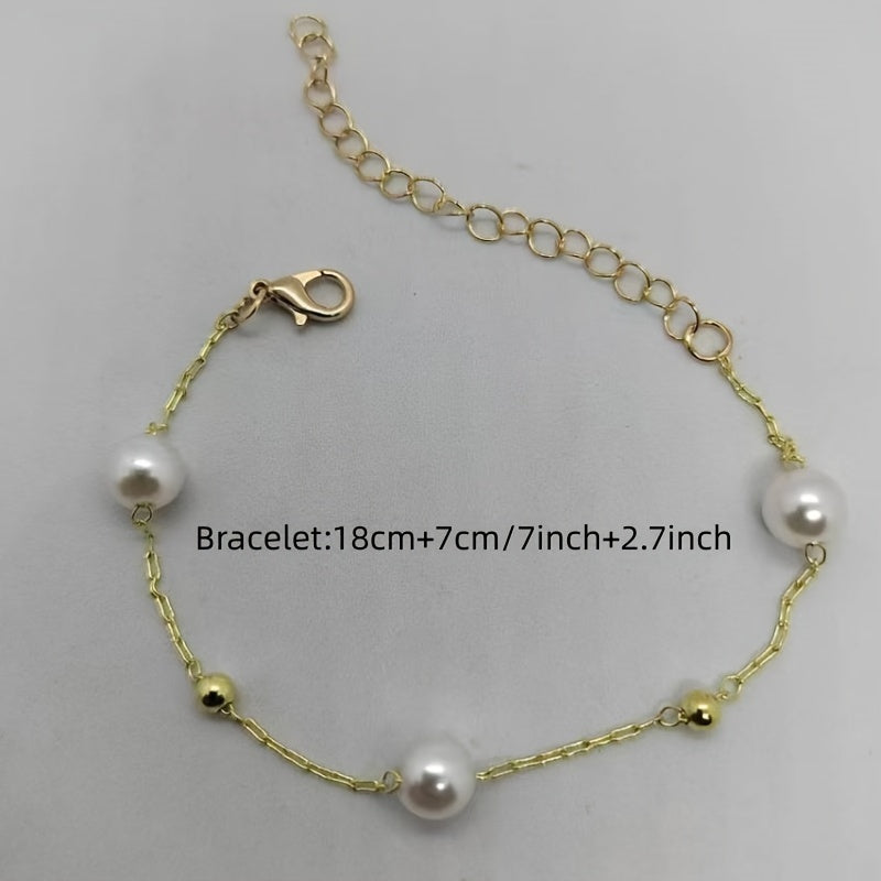 Cool Vintage Faux Pearl Necklace For Women, Golden Necklace, Baroque Jewelry, Gifts