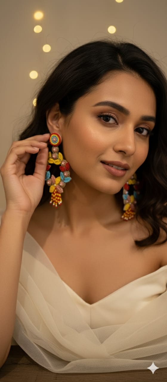 The Artisan's Meadow Beaded Earrings