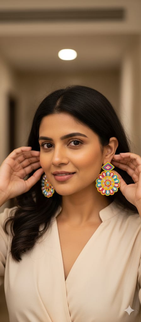 The Artisan's Meadow Beaded Earrings