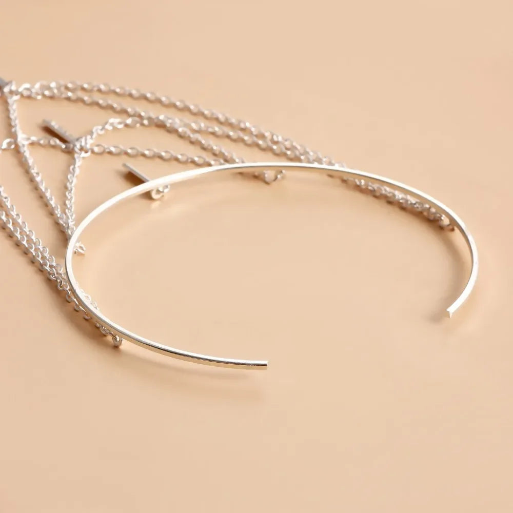 Gold Color Open Upper Arm Bracelet Women's Jewelry Rectangle Charm Tassel Arm Bangle Party Summer Fashion Accessories New