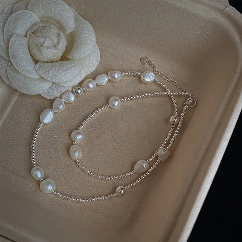 FOXANRY INS Fashion Pearl Necklace Bride Jewelry Charm Women Girl New Fashion Elegant Wedding Party Accessories Gifts Wholesale