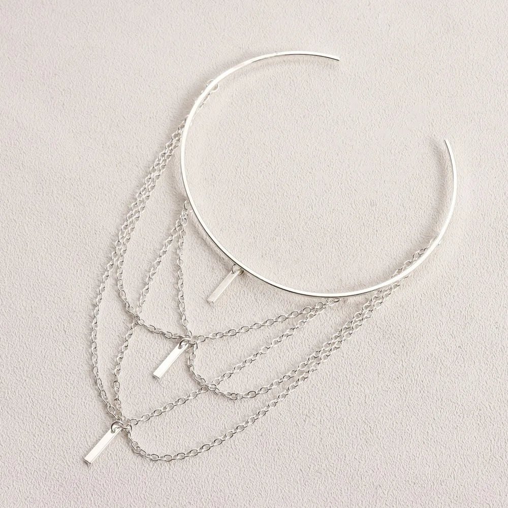 Gold Color Open Upper Arm Bracelet Women's Jewelry Rectangle Charm Tassel Arm Bangle Party Summer Fashion Accessories New