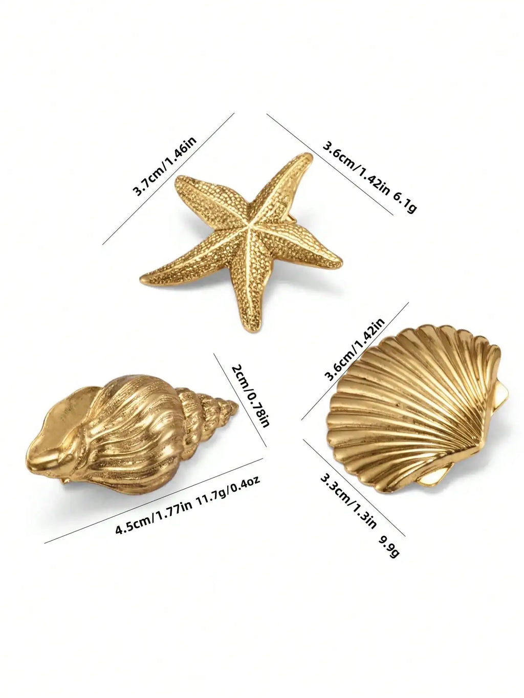 Hairpin Fashion Personality Elegant Hairpin Y2K Starfish Hairpin Halloween decoration hairpin