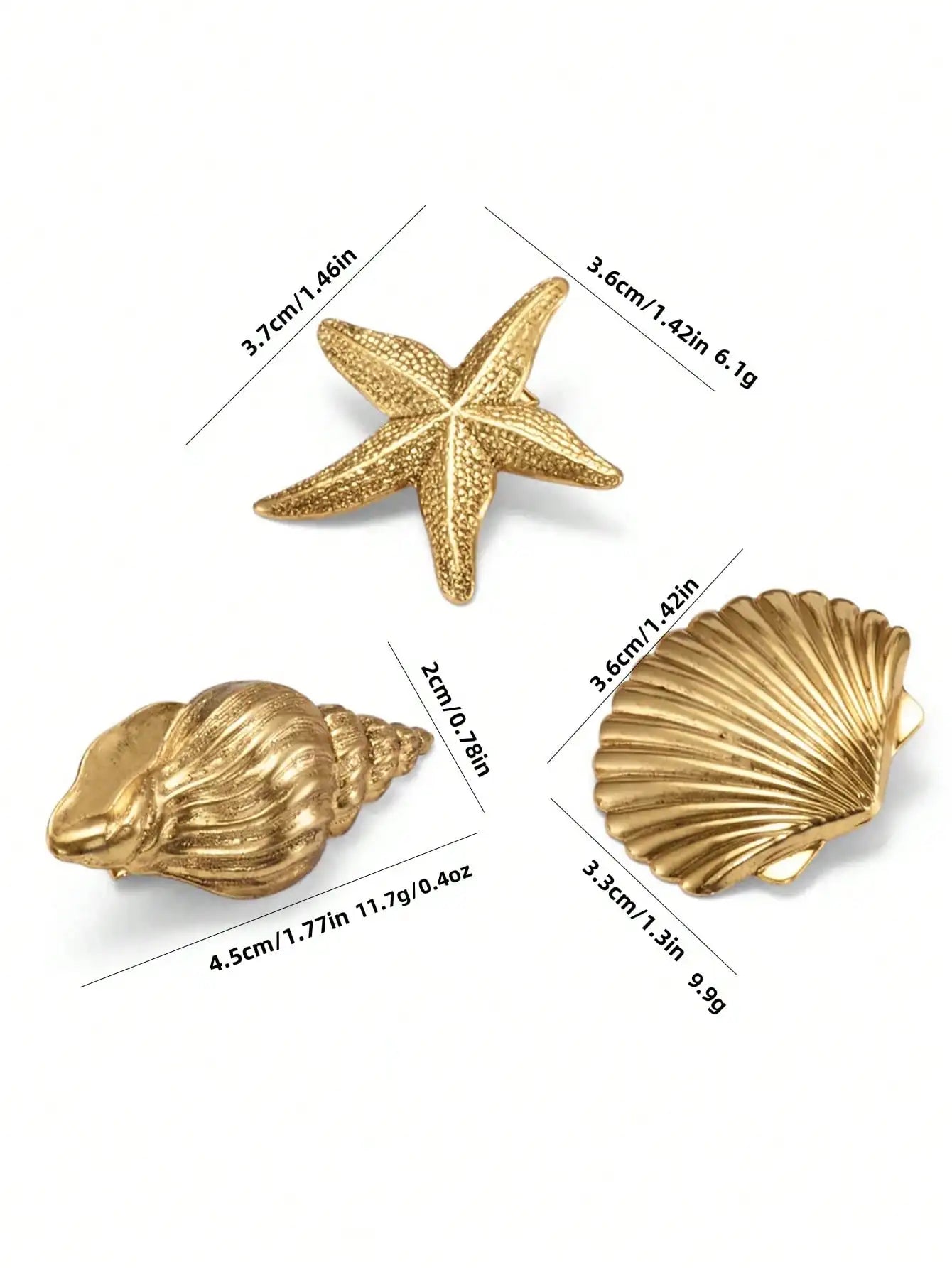 Hairpin Fashion Personality Elegant Hairpin Y2K Starfish Hairpin Halloween decoration hairpin