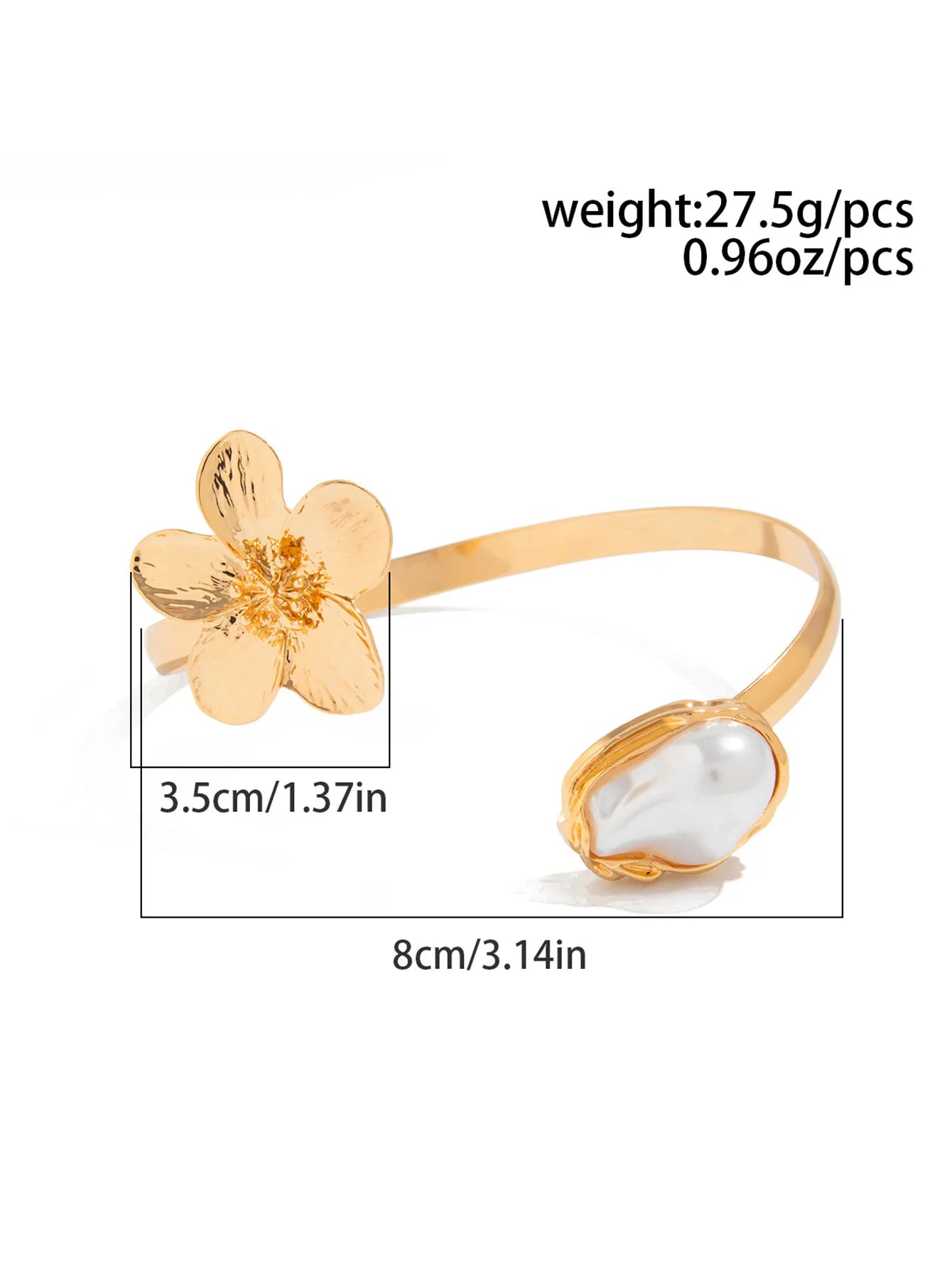 Trendy Metal Starfish Open Cuff Bangles for Women Elegant Flower Spiral Upper Arm Bracelet Boho Beach Vacation Jewelry Gifts