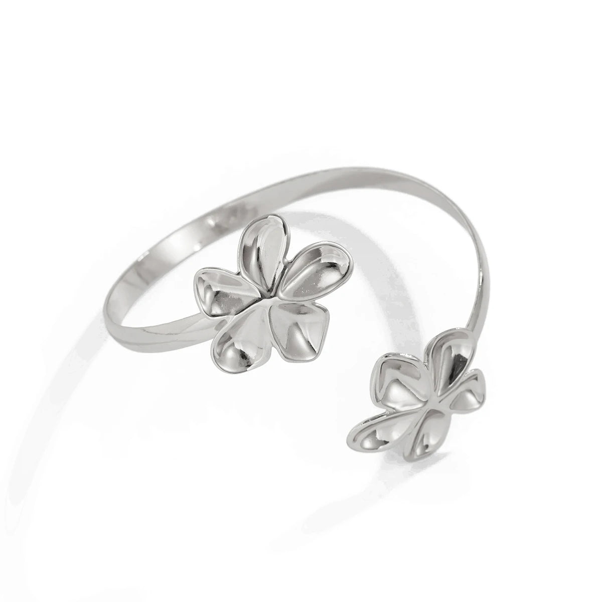 IngeSight.Z 2025 Trendy Starfish Open Cuff Bangles for Women Simple Flower Spiral Arm Bracelet Beach Vacation Jewelry Gift