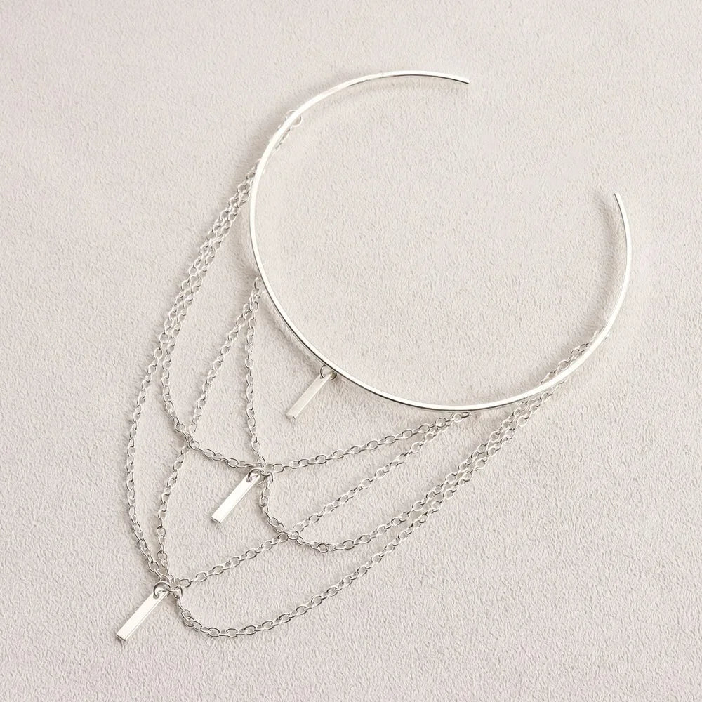 Gold Color Open Upper Arm Bracelet Women's Jewelry Rectangle Charm Tassel Arm Bangle Party Summer Fashion Accessories New