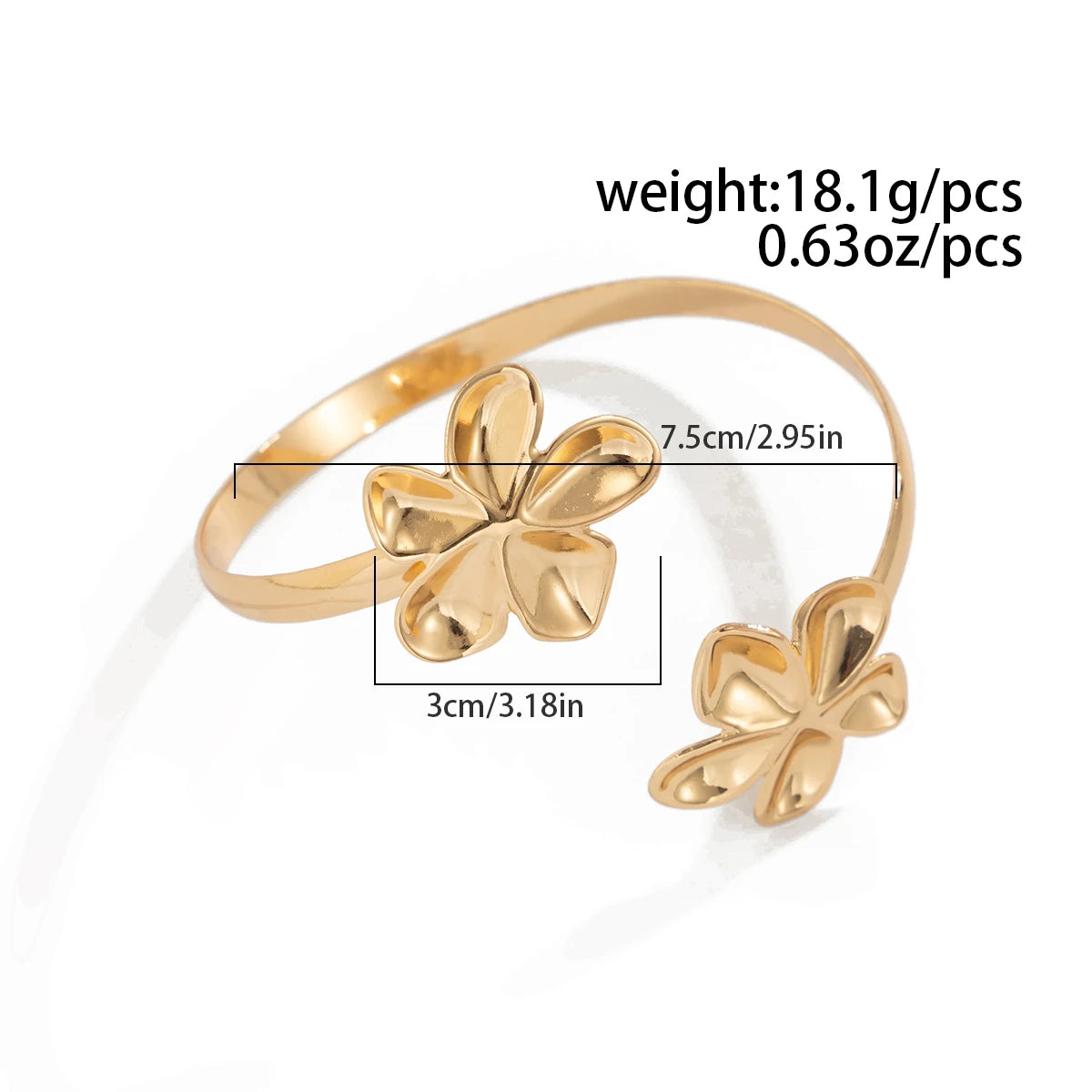 IngeSight.Z 2025 Trendy Starfish Open Cuff Bangles for Women Simple Flower Spiral Arm Bracelet Beach Vacation Jewelry Gift