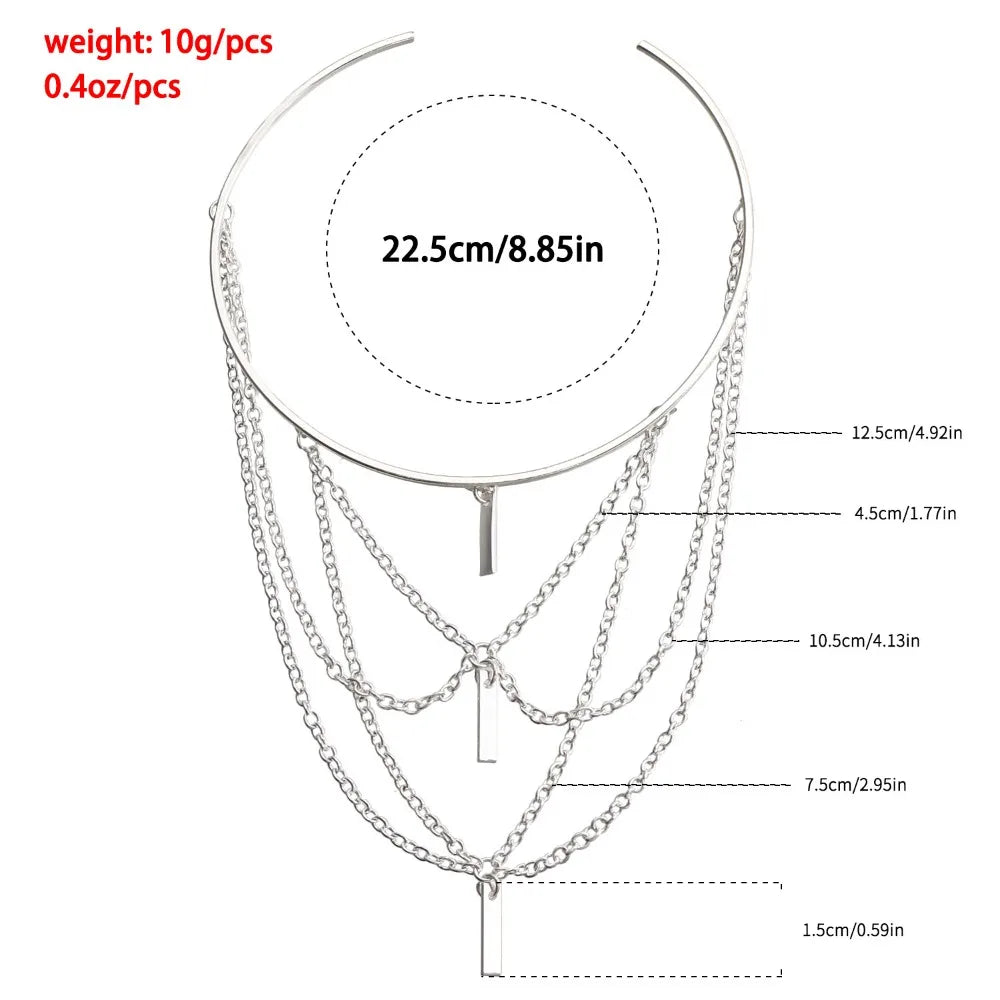 Gold Color Open Upper Arm Bracelet Women's Jewelry Rectangle Charm Tassel Arm Bangle Party Summer Fashion Accessories New