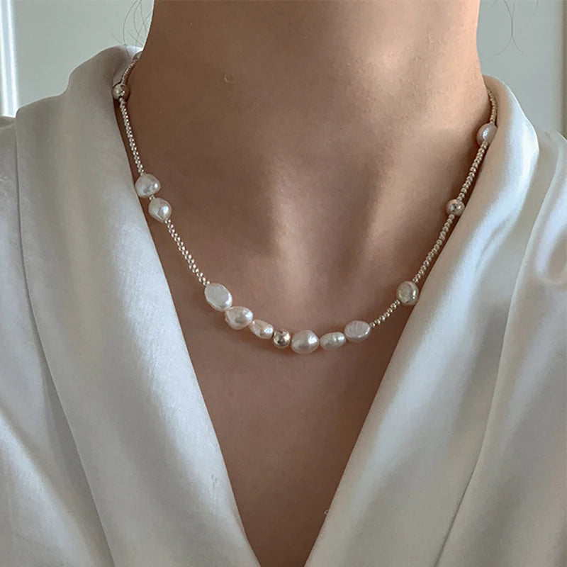 FOXANRY INS Fashion Pearl Necklace Bride Jewelry Charm Women Girl New Fashion Elegant Wedding Party Accessories Gifts Wholesale
