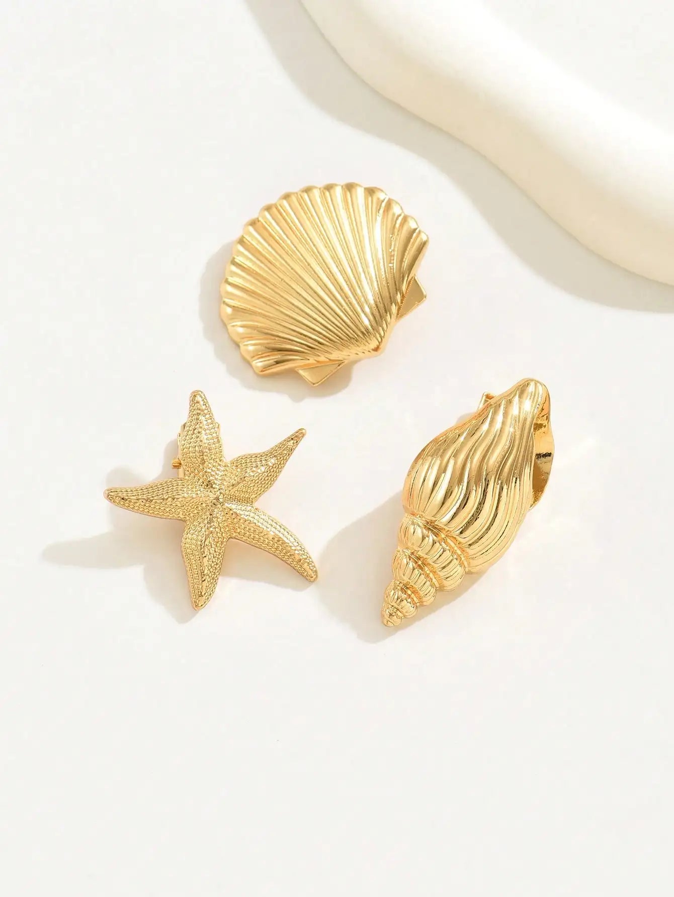 Women's Metal Hairpin Fashion Personality Elegant Hair accessories Y2K Kauri Conch Starfish Hairpin Halloween decorativ