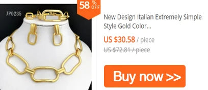 Fashion Jewelry Sets Gold Color Necklace And Earrings For Women 4 Pieces Jewelry Set