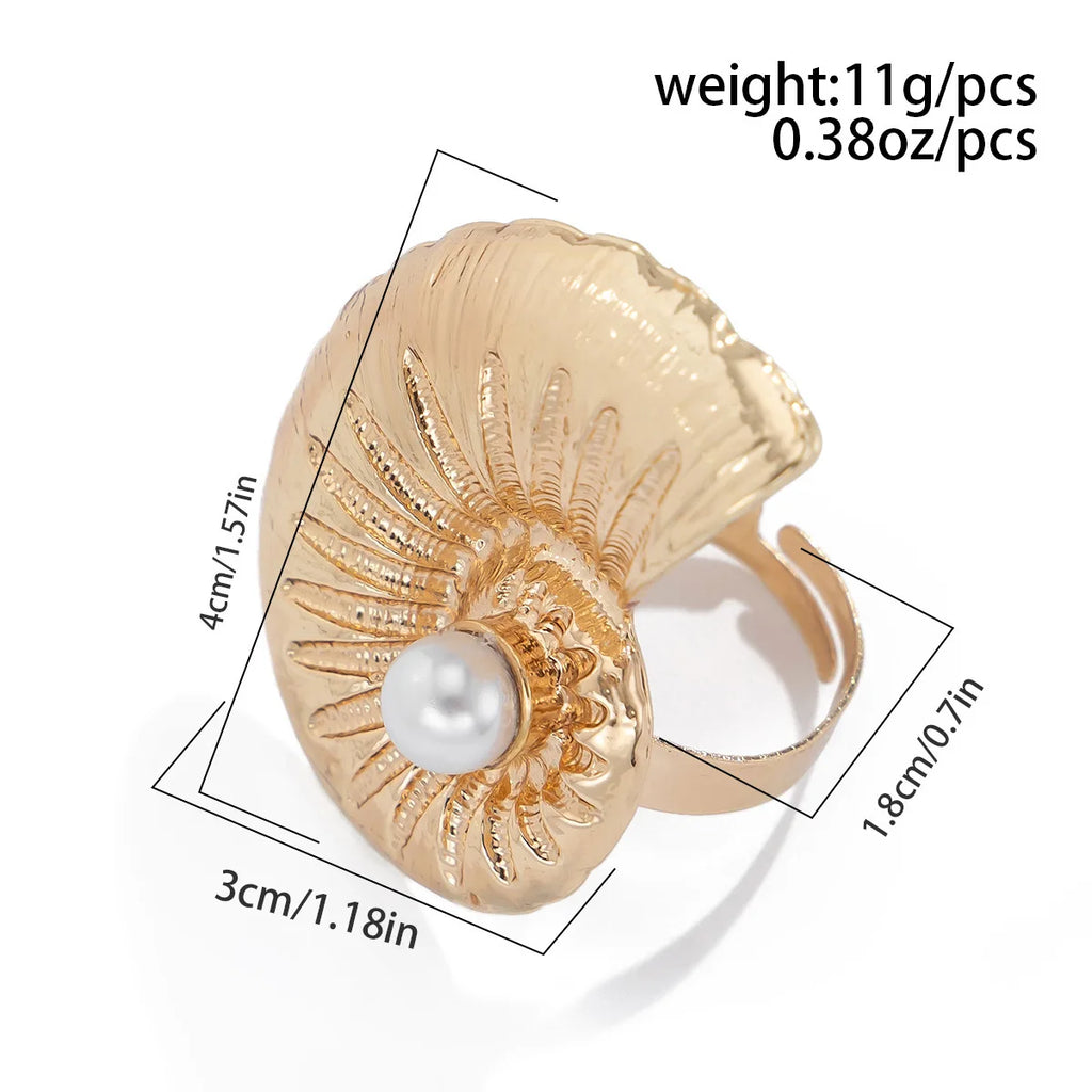 DIEZI Hip Hop Punk Starfish Shell Cuff Bangles For Women Men Exaggerated Fashion Gold Silver Color Bangles Bracelets Jewelry