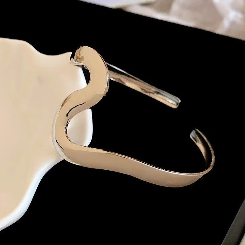 Luxury Gold Color Arm Bangles Stainless Steel Ocean Elements Bracelet Jewelry for Women, Hypoallergenic Gift & Party Accessories