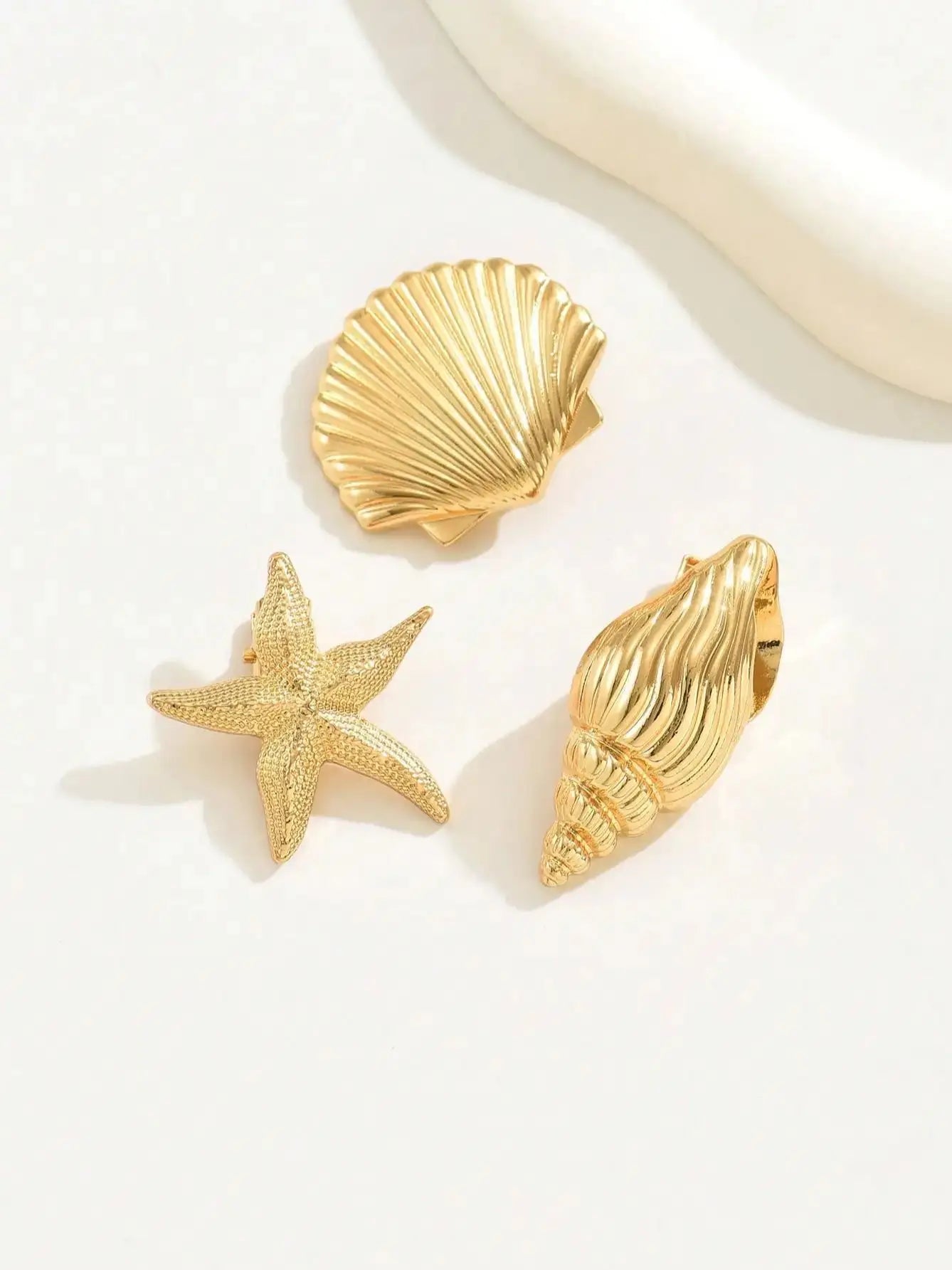Women's Metal Hairpin Fashion Personality Elegant Hair accessories Y2K Kauri Conch Starfish Hairpin Halloween decorativ