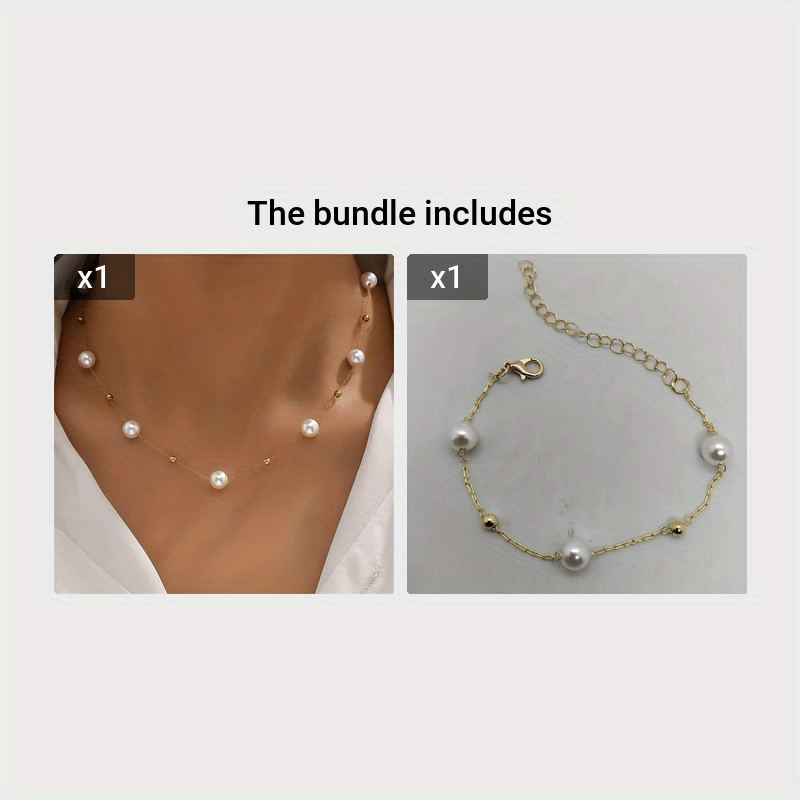 Cool Vintage Faux Pearl Necklace For Women, Golden Necklace, Baroque Jewelry, Gifts